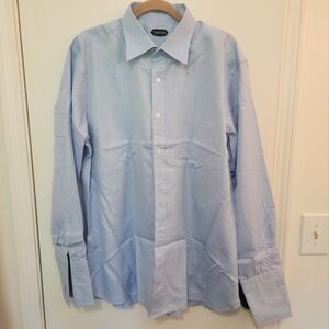 Tom Ford French Cuff Blue Men's Shirt